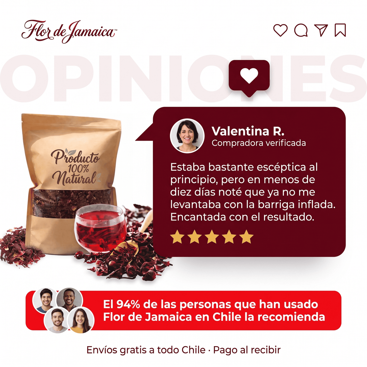Flor de Jamaica™ Infusión Detox Premium (Hibiscus) 250g