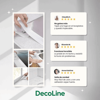 DecoLine™ Cinta Selladora Impermeable para Baño y Cocina Pack x2 12M