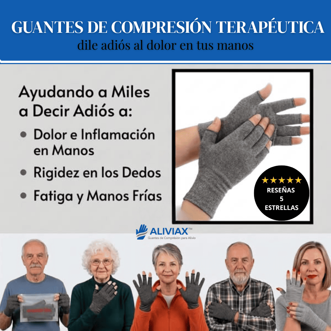 ALIVIAX™ Guantes de Compresión, Alivia el Dolor Articular, la Inflamación y la Rigidez