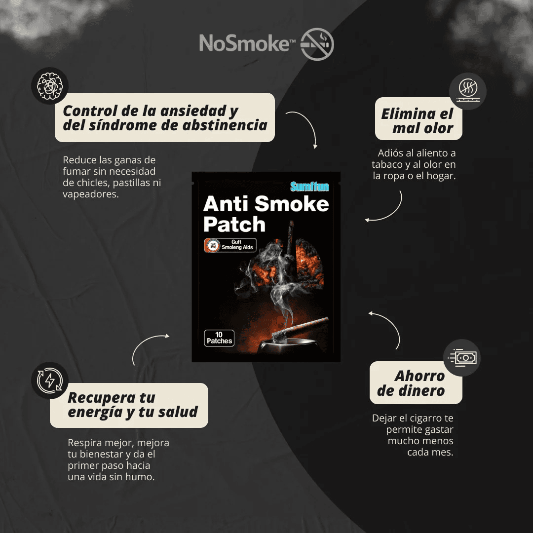 NoSmoke™ Parche Antitabaco Transdérmico 2X1