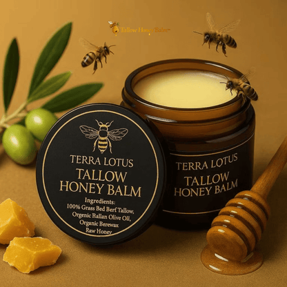 Tallow Honey Balm™ Bálsamo Orgánico de Sebo de Res y Miel Hidratación Ancestral