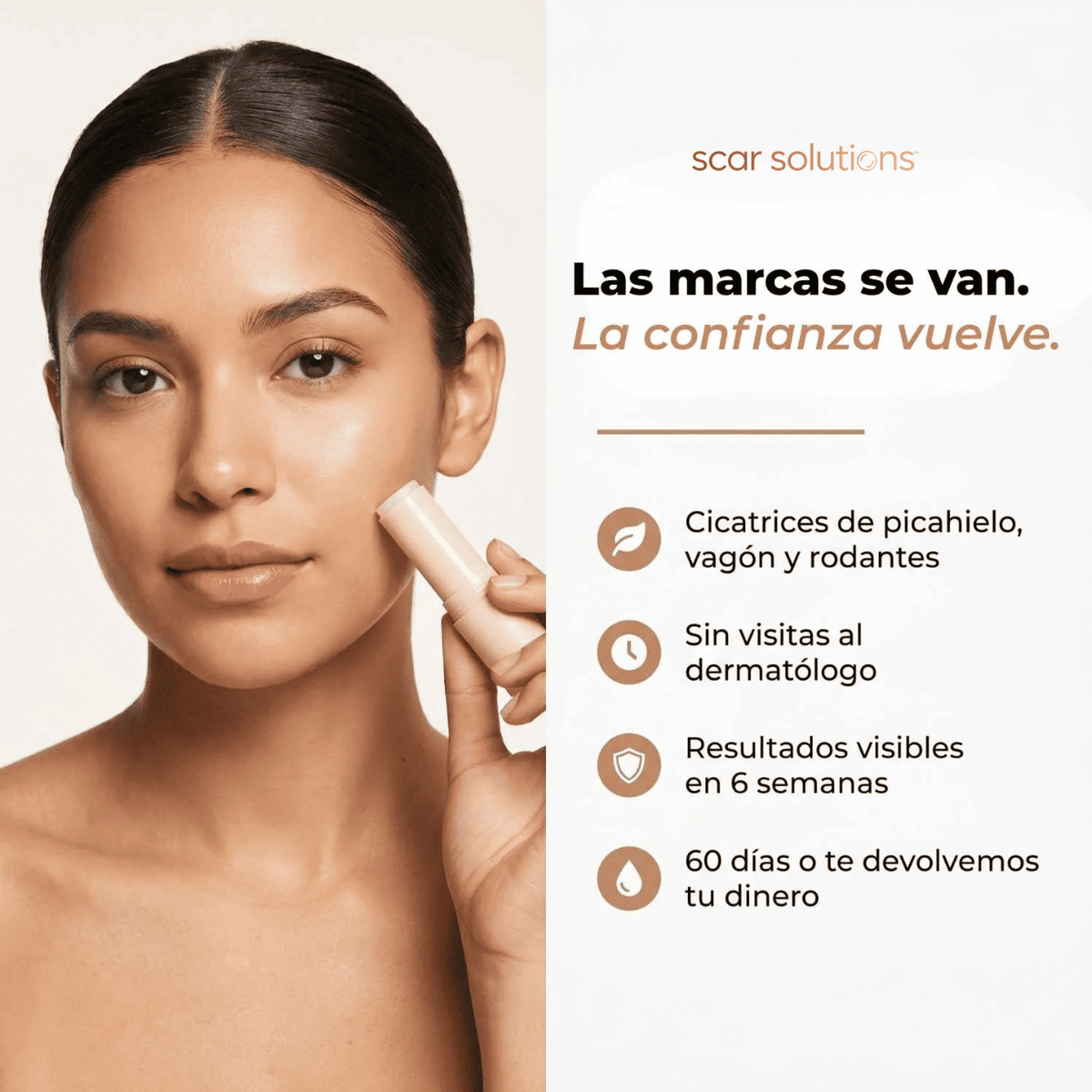Scar Solutions™ Stick Remodelador de Cicatrices de Acné y estrías