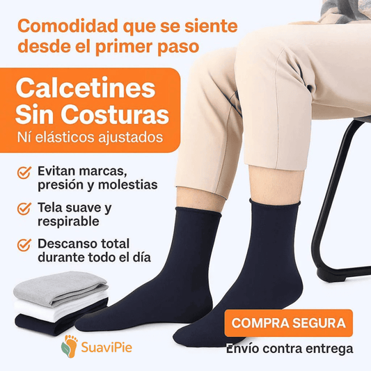 SuaviPie™ Calcetines sin Costuras que no Aprietan ni dejan Marcas 12 Pares