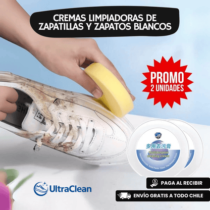 Ultra Clean™ Cremas Limpiadoras de Zapatillas y Zapatos Blancos Pack x2
