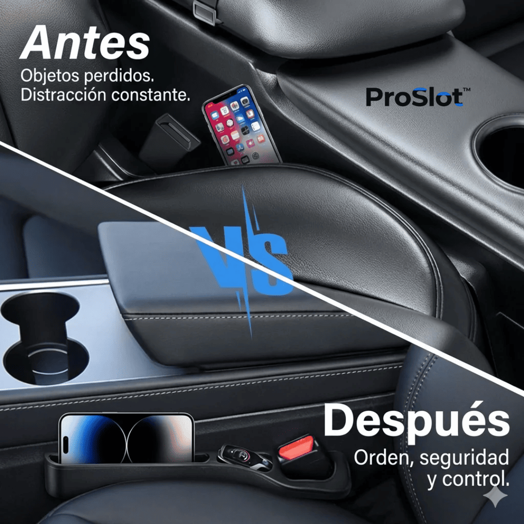 ProSlot™ Protector Lateral Anti-Caídas para Asientos de Auto (Par Universal)
