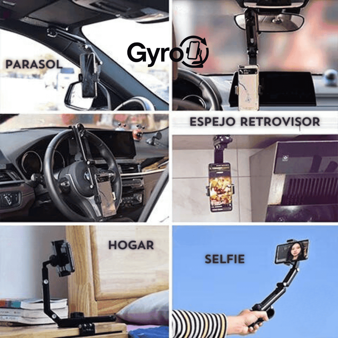 Gyro™ Soporte para celular giratorio y retráctil para auto