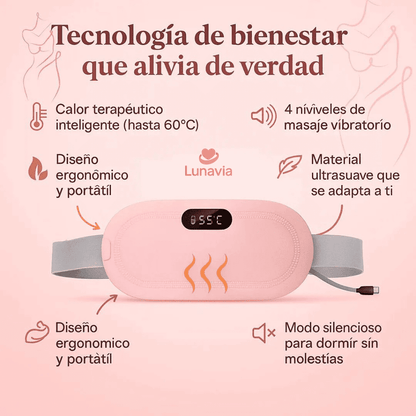 Lunavia™ Cinturón Térmico Menstrual - ¡EL MEJOR ALIADO PARA TU CICLO MENSTRUAL!