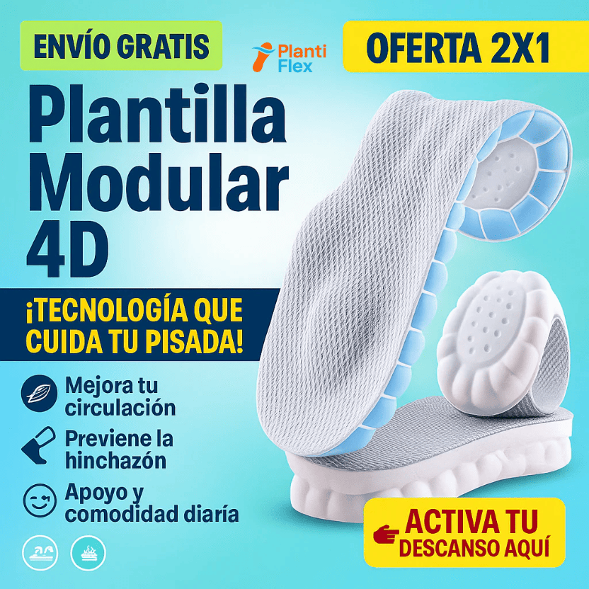 PlantiFlex™ Plantillas Ortopédicas Modulares 4D