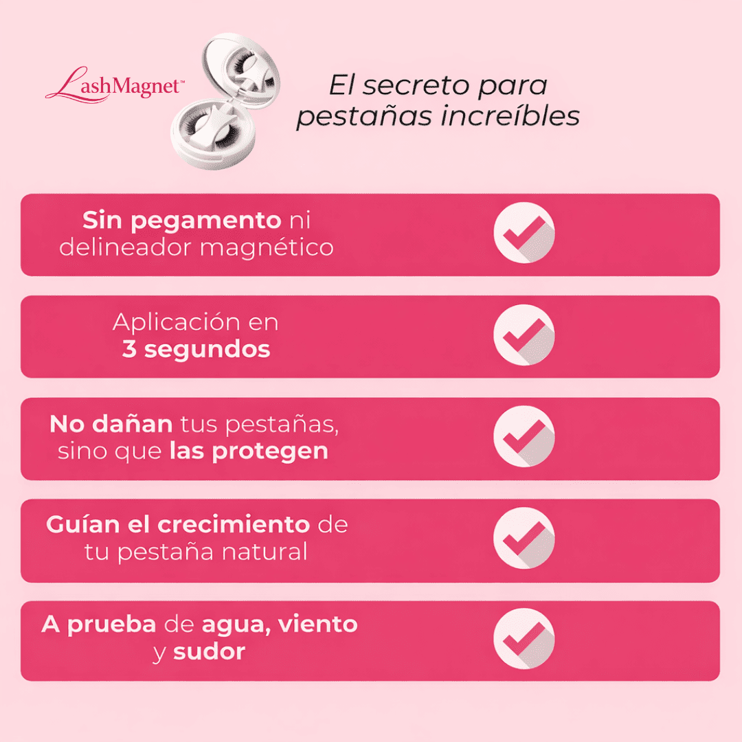 LashMagnet™ Pestañas Magnéticas Reutilizables Mirada de Impacto en Segundos