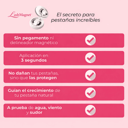 LashMagnet™ Pestañas Magnéticas Reutilizables Mirada de Impacto en Segundos