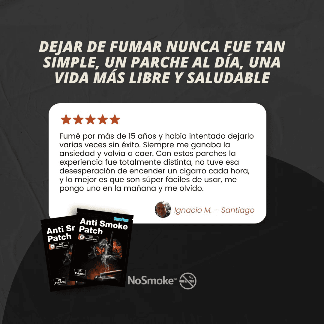 NoSmoke™ Parche Antitabaco Transdérmico 2X1