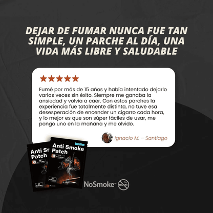 NoSmoke™ Parche Antitabaco Transdérmico 2X1