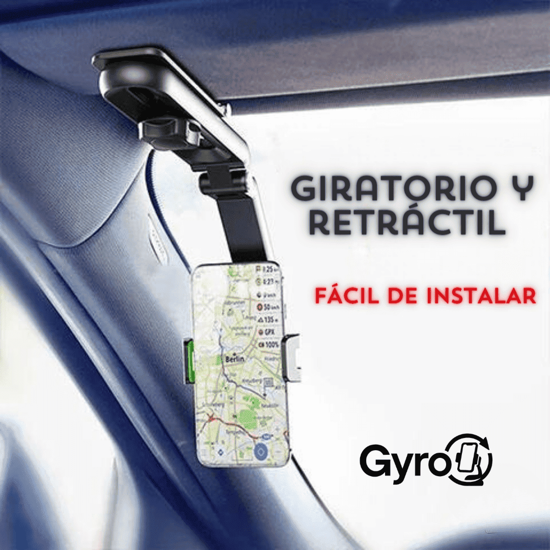 Gyro™ Soporte para celular giratorio y retráctil para auto