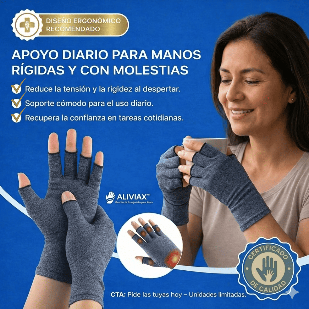 ALIVIAX™ Guantes de Compresión, Alivia el Dolor Articular, la Inflamación y la Rigidez