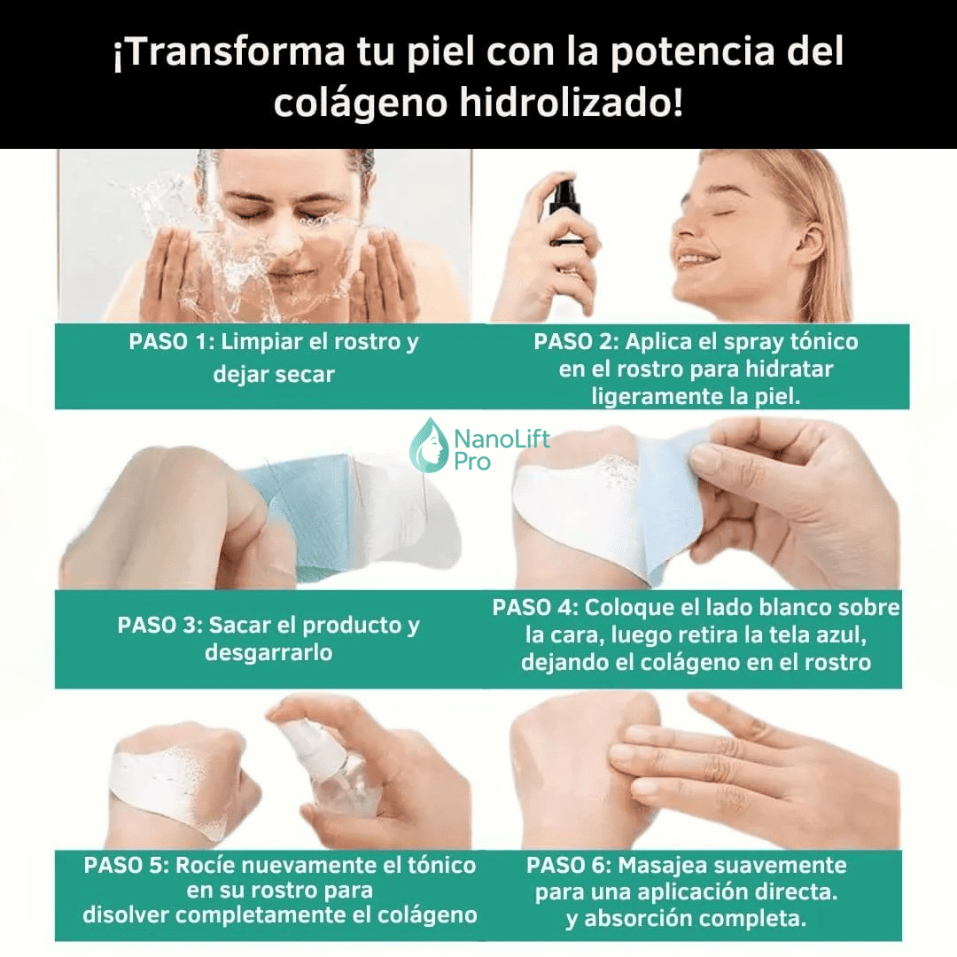 NanoLift Pro™ Parches de Colágeno Rejuvenecimiento Facial Avanzado – Pack Completo x24