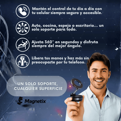 Magnetix Pro™ Soporte Magnetico para Celular Fijación ultra Firme