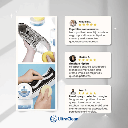 Ultra Clean™ Cremas Limpiadoras de Zapatillas y Zapatos Blancos Pack x2