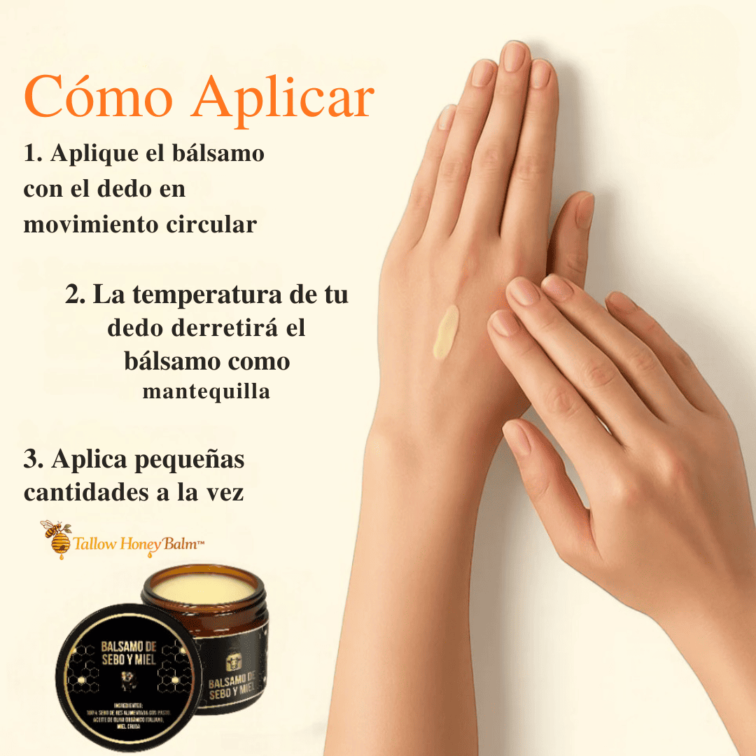 Tallow Honey Balm™ Bálsamo Orgánico de Sebo de Res y Miel Hidratación Ancestral
