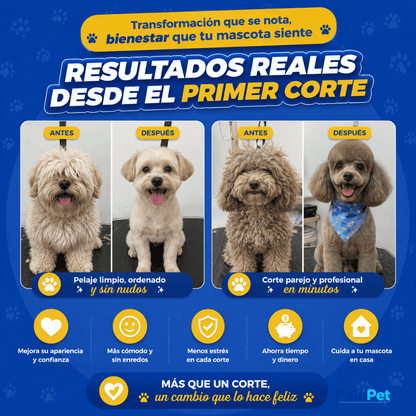 PeluPet™ Cortadora de Pelo para Mascotas Silenciosa y Profesional