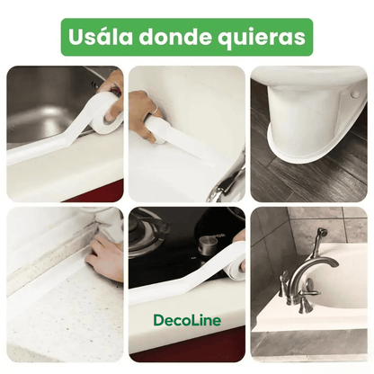 DecoLine™ Cinta Selladora Impermeable para Baño y Cocina Pack x2 12M