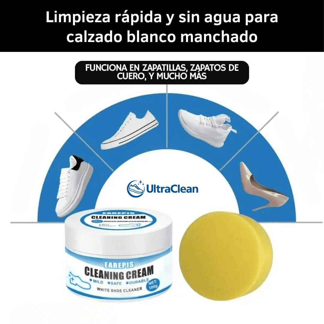 Ultra Clean™ Cremas Limpiadoras de Zapatillas y Zapatos Blancos Pack x2