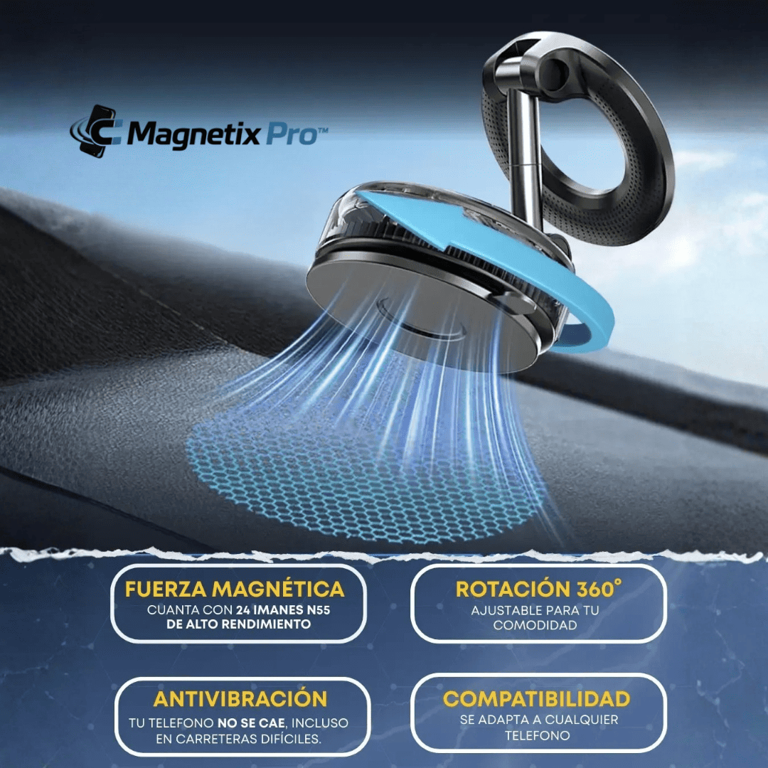 Magnetix Pro™ Soporte Magnetico para Celular Fijación ultra Firme