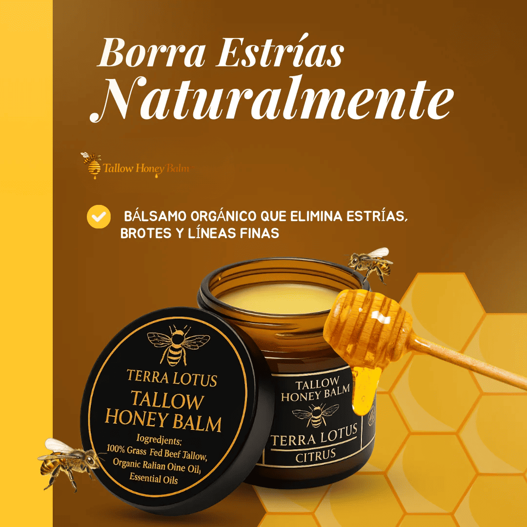 Tallow Honey Balm™ Bálsamo Orgánico de Sebo de Res y Miel Hidratación Ancestral