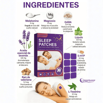 DEEPSLEEP™ Parches Para Dormir con Melatonina Natural Pack 2X1