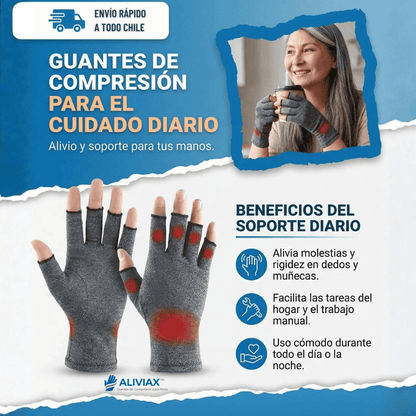 ALIVIAX™ Guantes de Compresión, Alivia el Dolor Articular, la Inflamación y la Rigidez