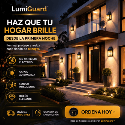 Pack de 2 LumiGuard™ Focos Solares LED Luz Cálida con Sensor de Movimiento para Exterior