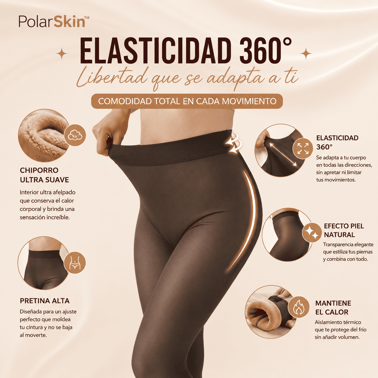 PolarSkin™ Panty Calza Térmica Efecto Piel con Chiporro Unitalla