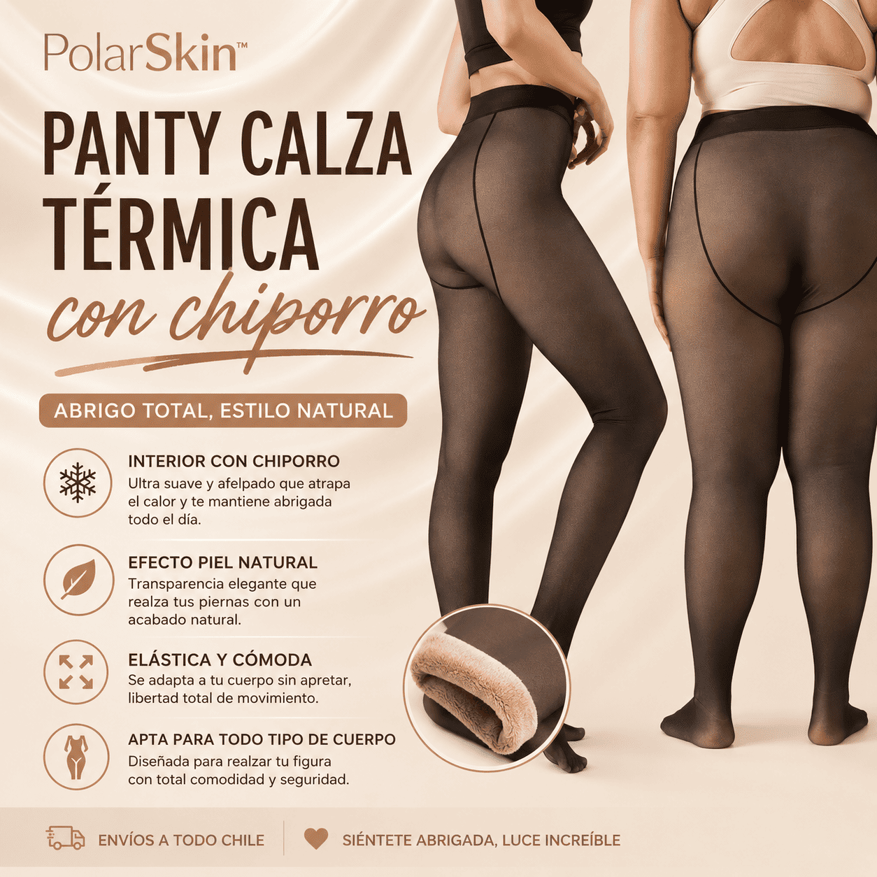 PolarSkin™ Panty Calza Térmica Efecto Piel con Chiporro Unitalla