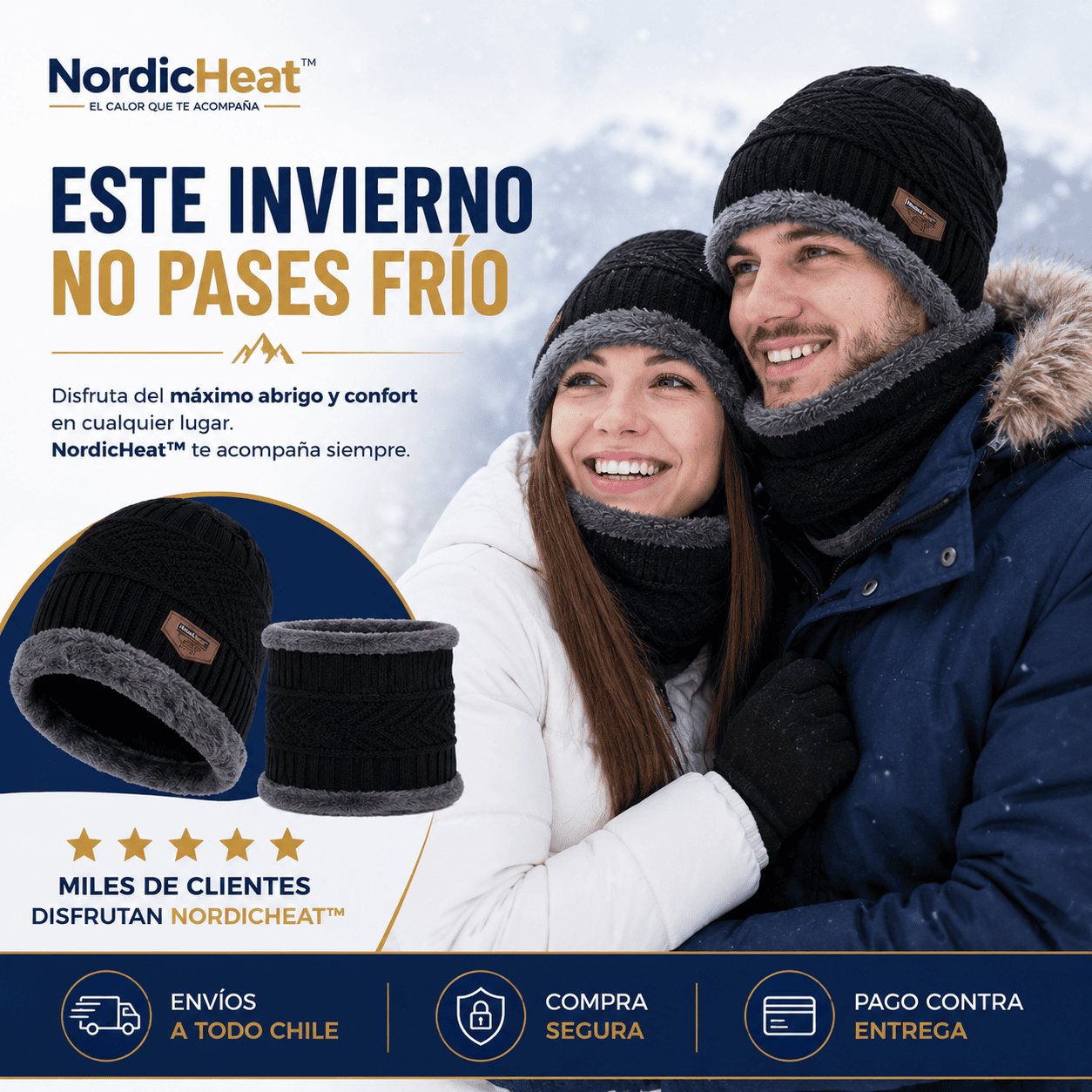 NordicHeat™ Gorro con Bufanda Térmica Unisex para Invierno