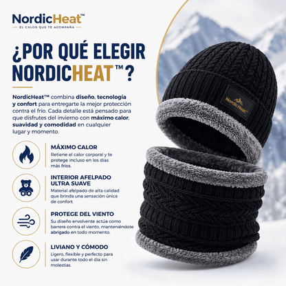 NordicHeat™ Gorro con Bufanda Térmica Unisex para Invierno