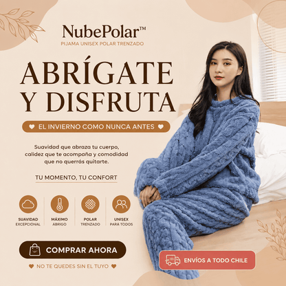 NubePolar™ Pack x2 Pijama Unisex de Polar trenzado