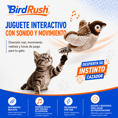 BirdRush™ Juguete Ave Interactiva Con Sonido Y Movimiento