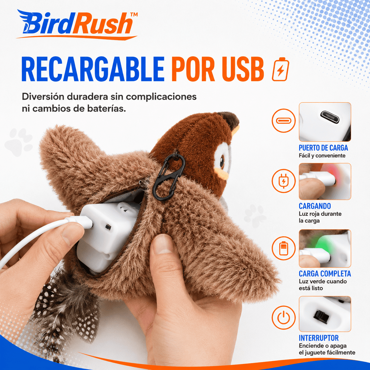 BirdRush™ Juguete Ave Interactiva Con Sonido Y Movimiento