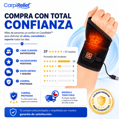CarpiRelief™ Muñequera Térmica de Alivio para Túnel Carpiano