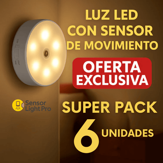 SensorLight Pro™ Lampara LED Portátil con Sensor de Movimiento - 😱OFERTA PACK X6