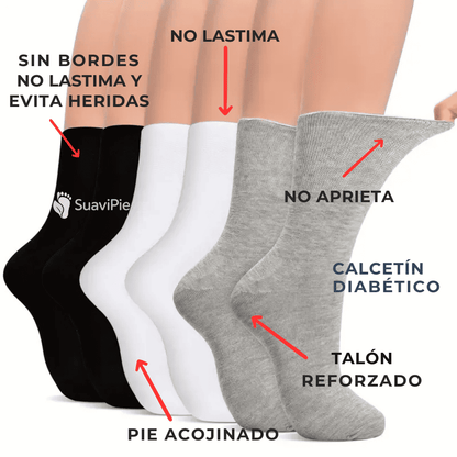 SuaviPie™ Calcetines para Diabéticos Pack x12