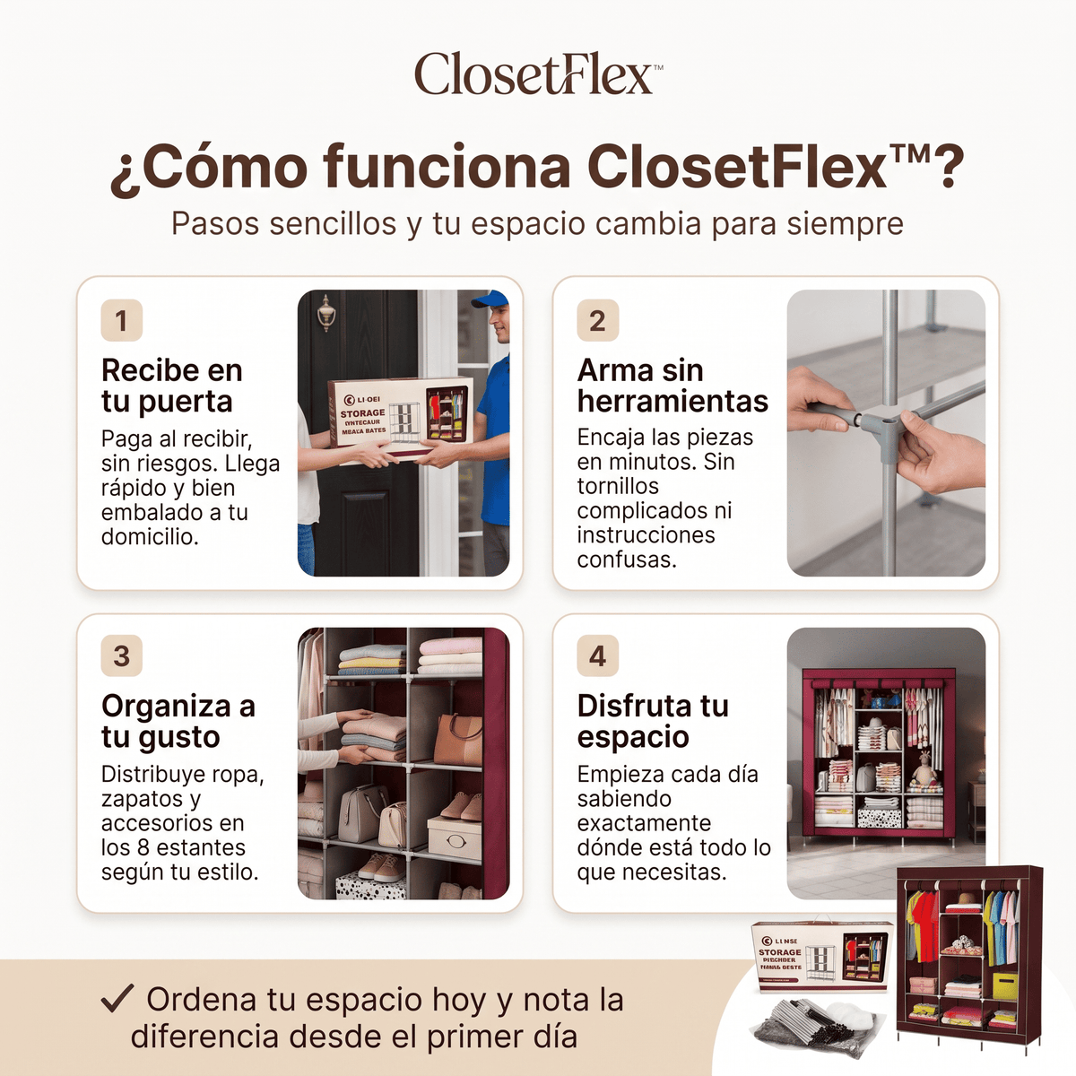 ClosetFlex™ Closet Armable Multiuso