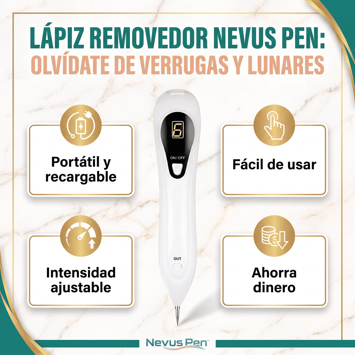Nevus Pen™ Lapiz Cauterizador Elimina Verrugas y Lunares