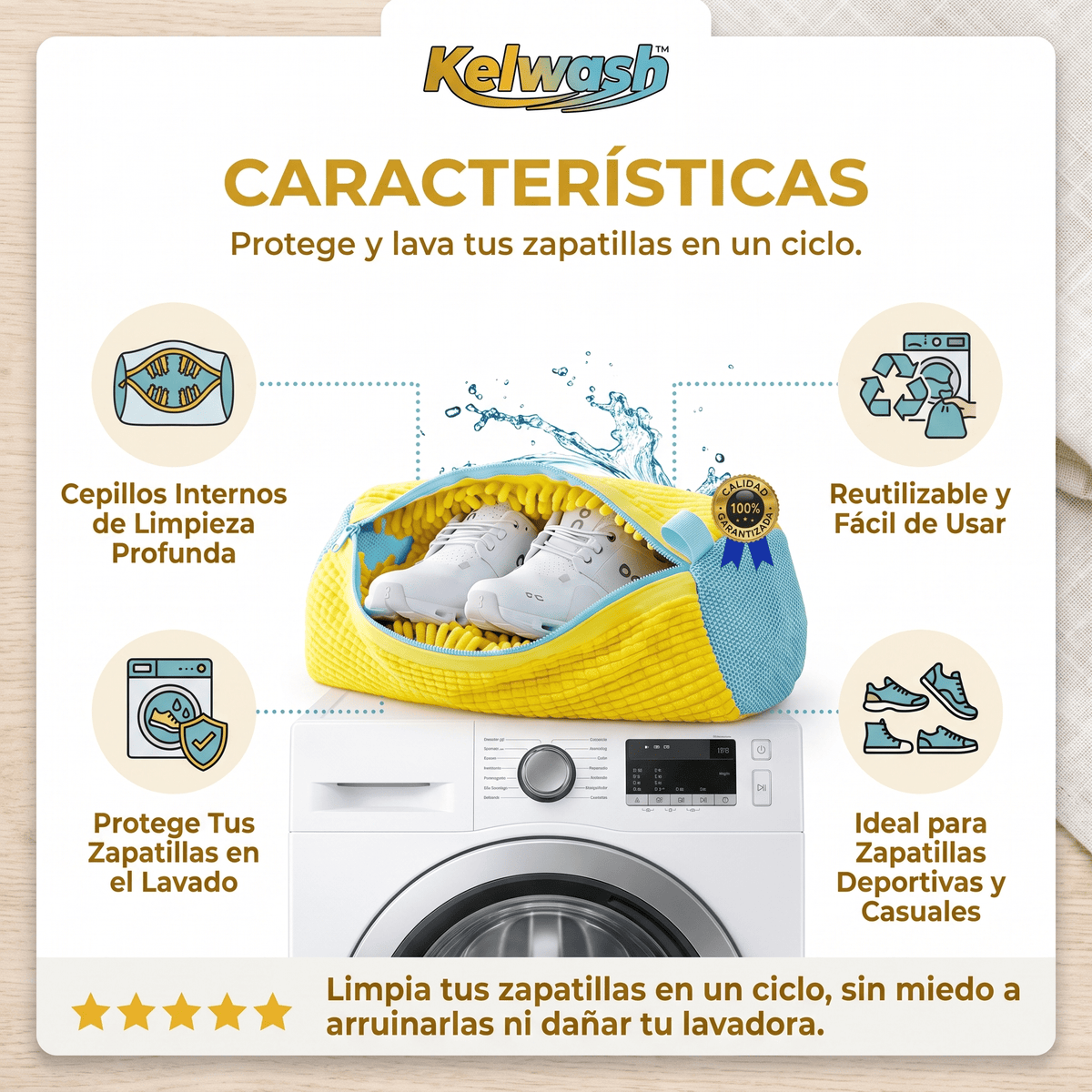 Kelwash™ Bolsa de Lavado para Zapatillas