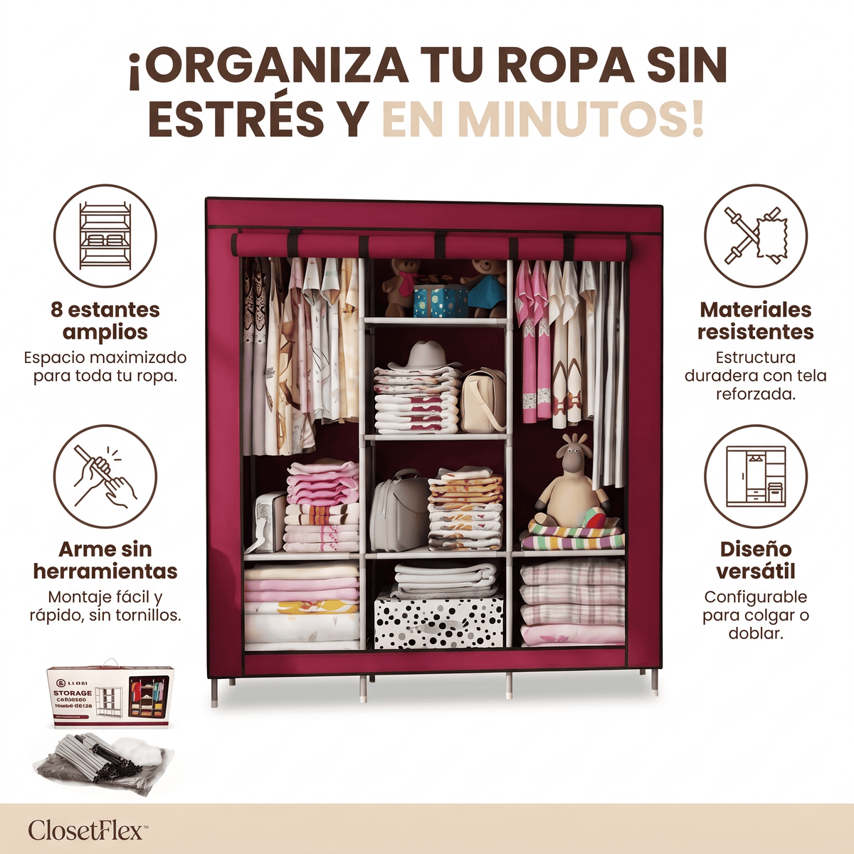 ClosetFlex™ Closet Armable Multiuso
