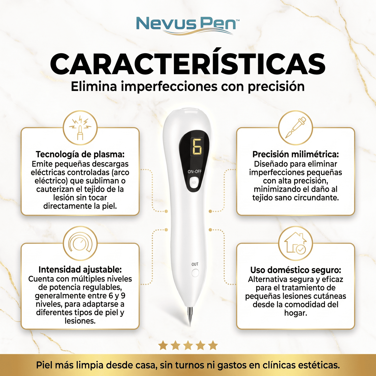 Nevus Pen™ Lapiz Cauterizador Elimina Verrugas y Lunares