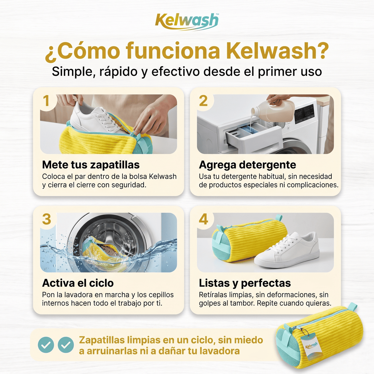 Kelwash™ Bolsa de Lavado para Zapatillas