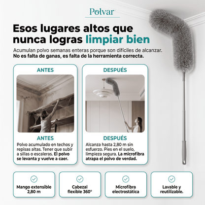 Polvar™ Plumero Extensible Multiuso 2x1