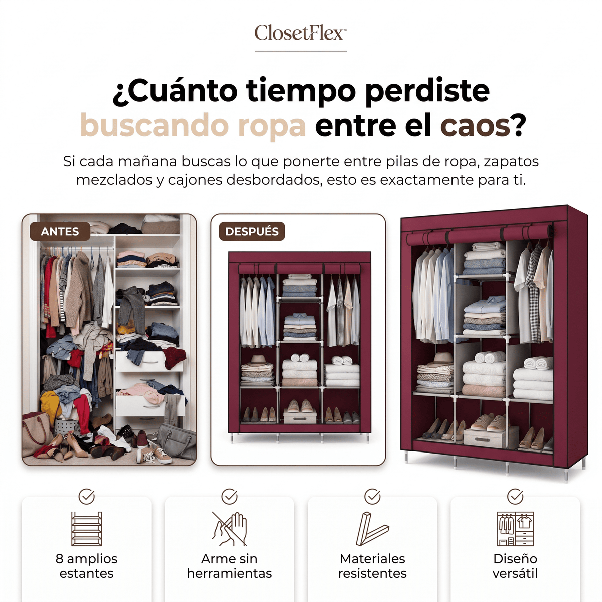 ClosetFlex™ Closet Armable Multiuso