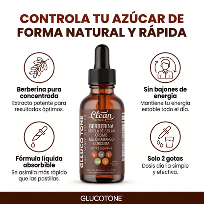 Glucotone™ Berberina en Gotas Apoya el Equilibrio de la Glucosa