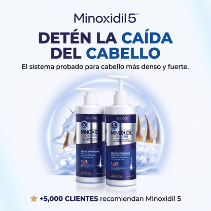 Minoxidil 5™ Set Shampoo + Acondicionador - Reduce Caída y Favorece Crecimiento Capilar